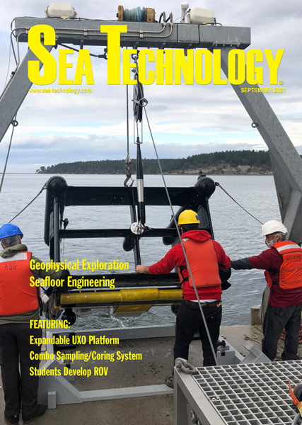 September 2021 cover of Sea Technology magazine