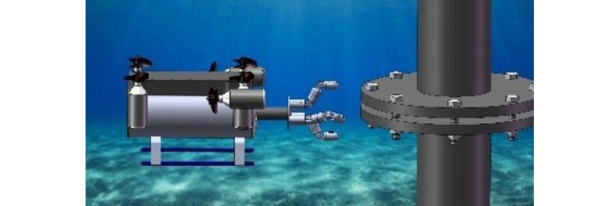 ROV will swim along a subsea pipeline to inspect flange bolts
