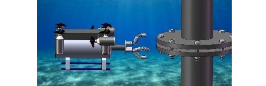 ROV will swim along a subsea pipeline to inspect flange bolts